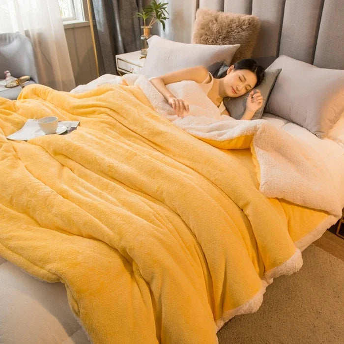 Coperta Riscaldata In Lana Portatile Doppia Faccia Antipilling Queen Letto Invernale Per Campeggio