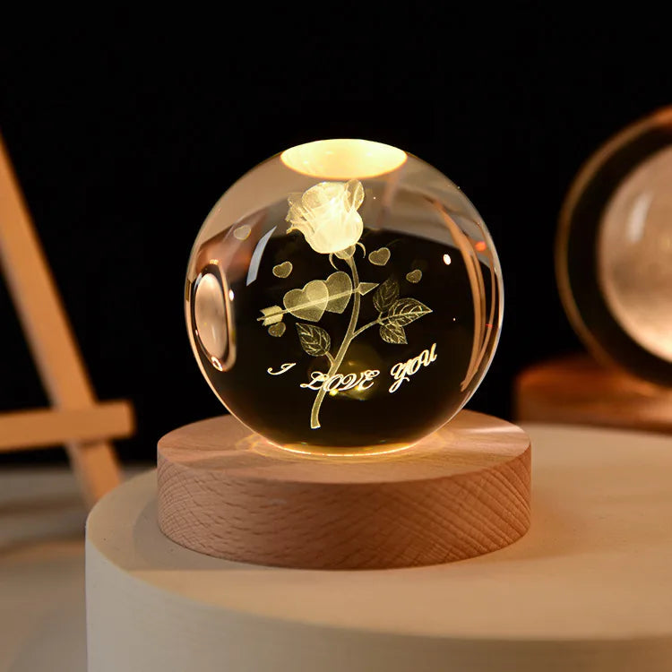 Sfera Di Cristallo 3D Del Sistema Solare Incisa Al Laser Globo Astronomia Regalo E Decorazione Per Casa