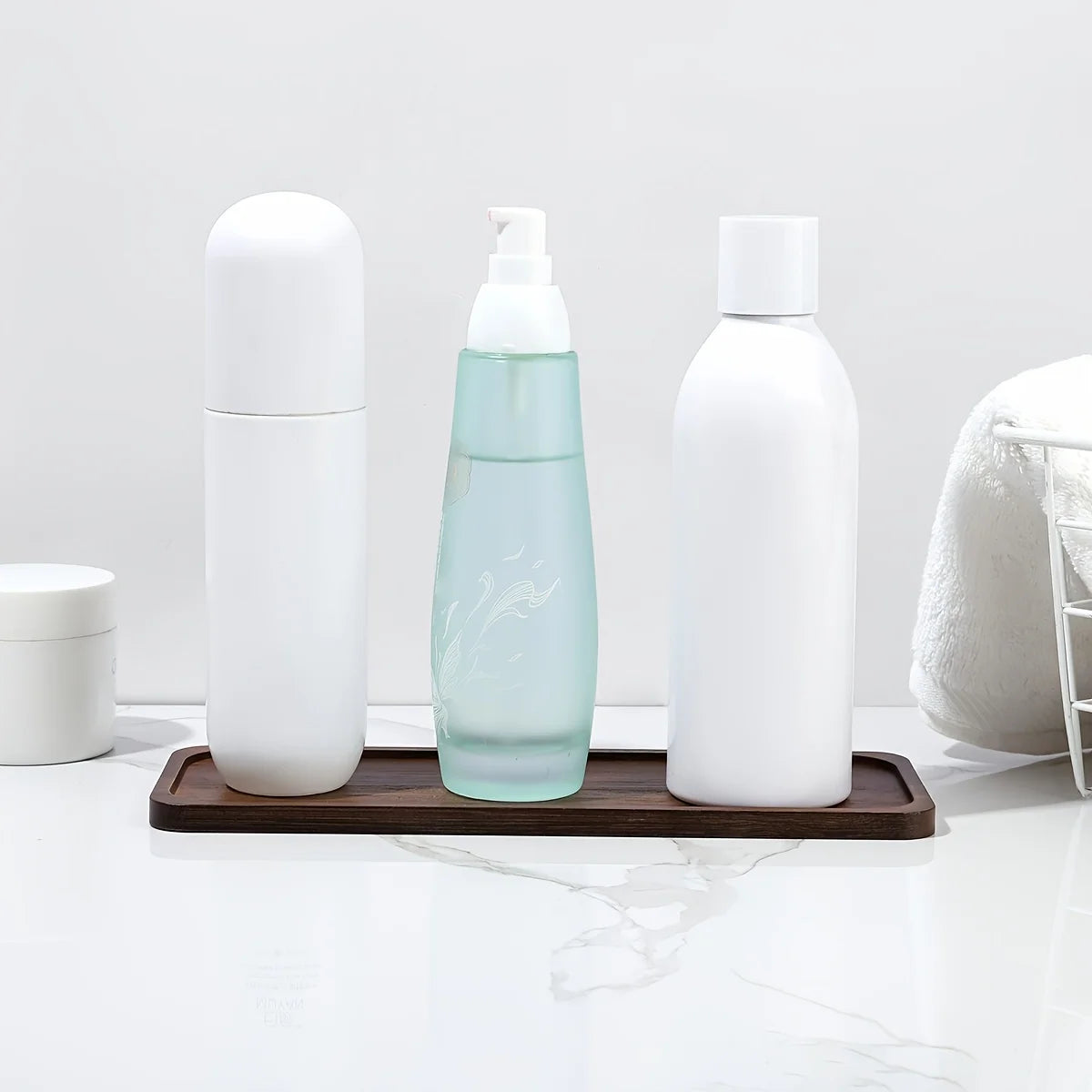 Vassoio in Bambù per il Bagno Multiuso Porta Sapone Porta Profumi Portacandele e Gioielli Vassoio da Appoggio Moderno