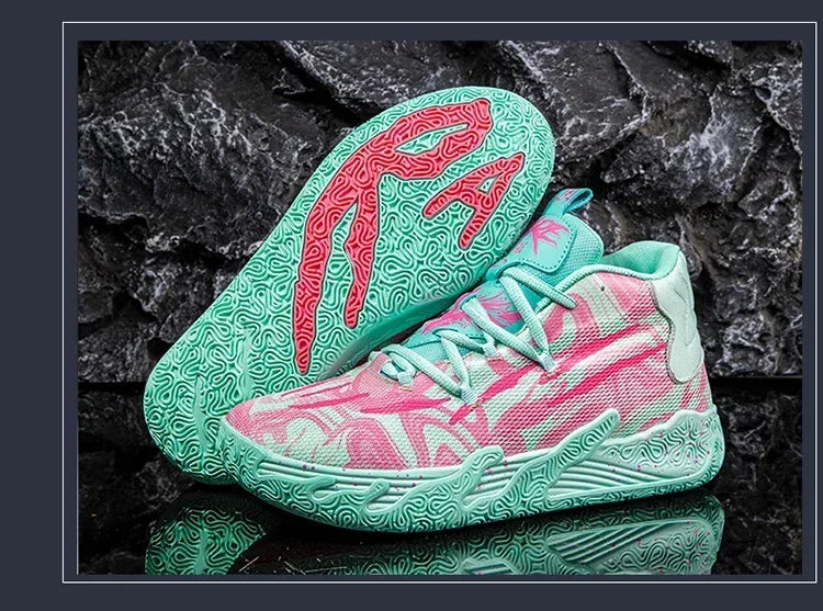 Scarpe Da Basket Da Uomo Allenamento Sul Campo Traspiranti In Mesh Antiscivolo Mid Cut Design Lussuoso