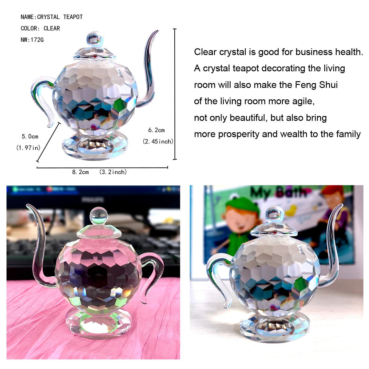 30 Cristallo Trasparente Figurine Animali Carini Scultura in Vetro Decorazioni Ornamento Tavolo Regalo Natale Bambini