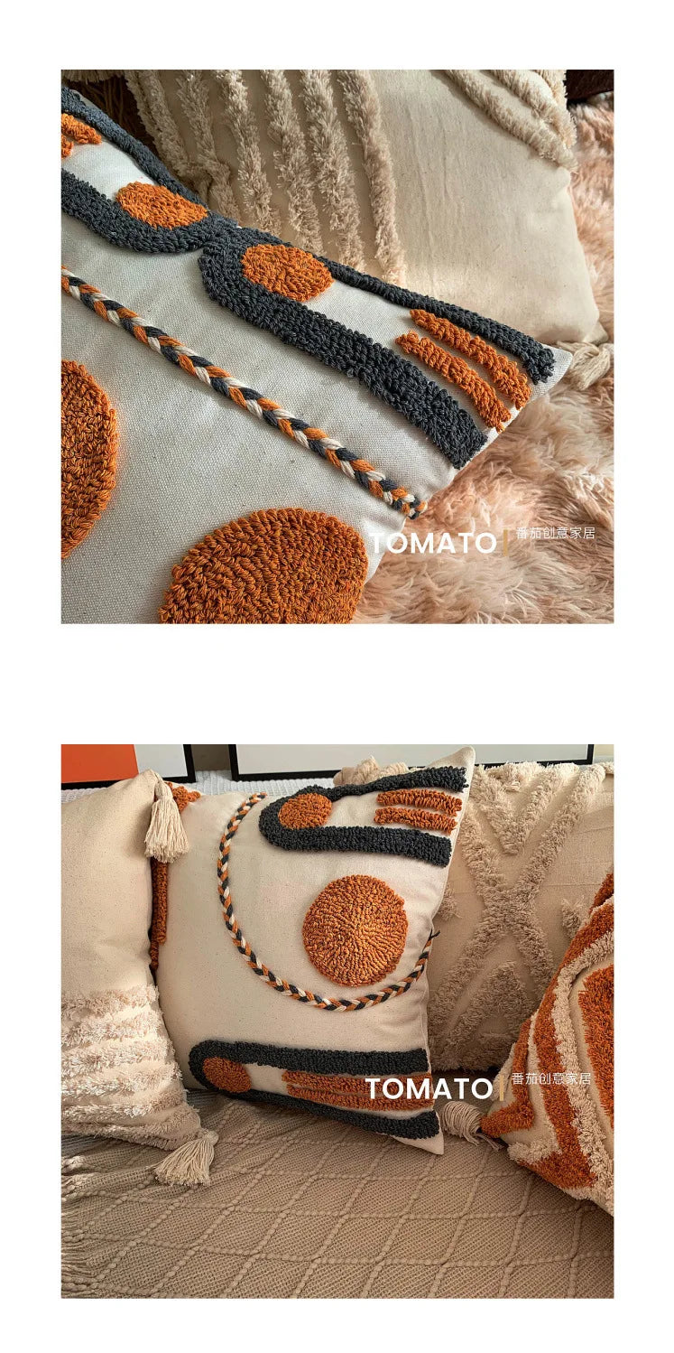 Fodera Per Cuscino Bohemien Geometria Ricamata In Nappa Personalizzata Federa Lunga Soggiorno E Divano Decorazioni Casa