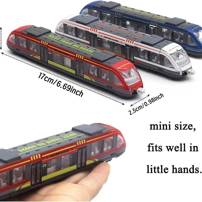 Set Treni Giocattolo Locomotiva Ad Alta Velocità Motore Pressofuso Modello Auto Scorrevole Per Bambini