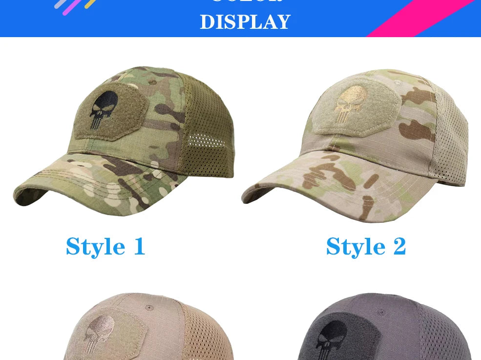 Cappello Da Baseball Universale Per Uomo E Donna Traspirante Protezione Solare Berretto Sportivo All Aperto Con Teschio