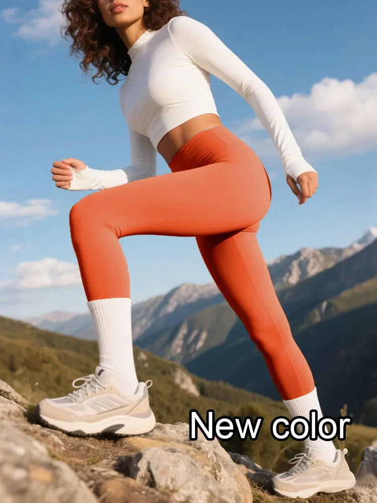 Pantaloni Da Yoga Vita Alta Per Donne Elasticizzati Quattro Direzioni Asciugatura Rapida Per Corsa Ciclismo Palestra