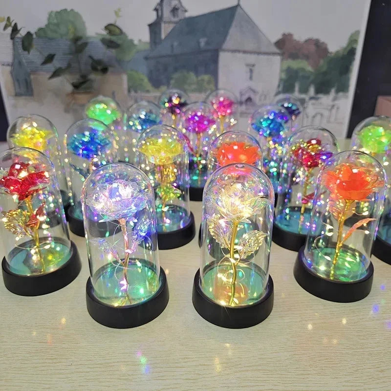 Rosa Artificiale LED Eterna Regalo Di San Valentino Per Fidanzata Rosa Eterna Decorazioni Nozze Regali Natale