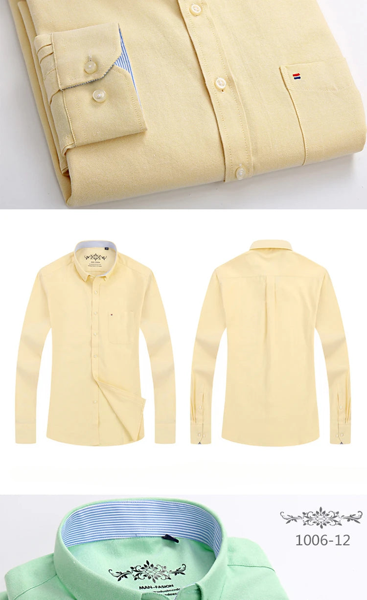 Novità Camicia Da Uomo Slim Fit Maniche Lunghe Formale Con Tasca Singola In Morbido Cotone Scozzese Per Ufficio
