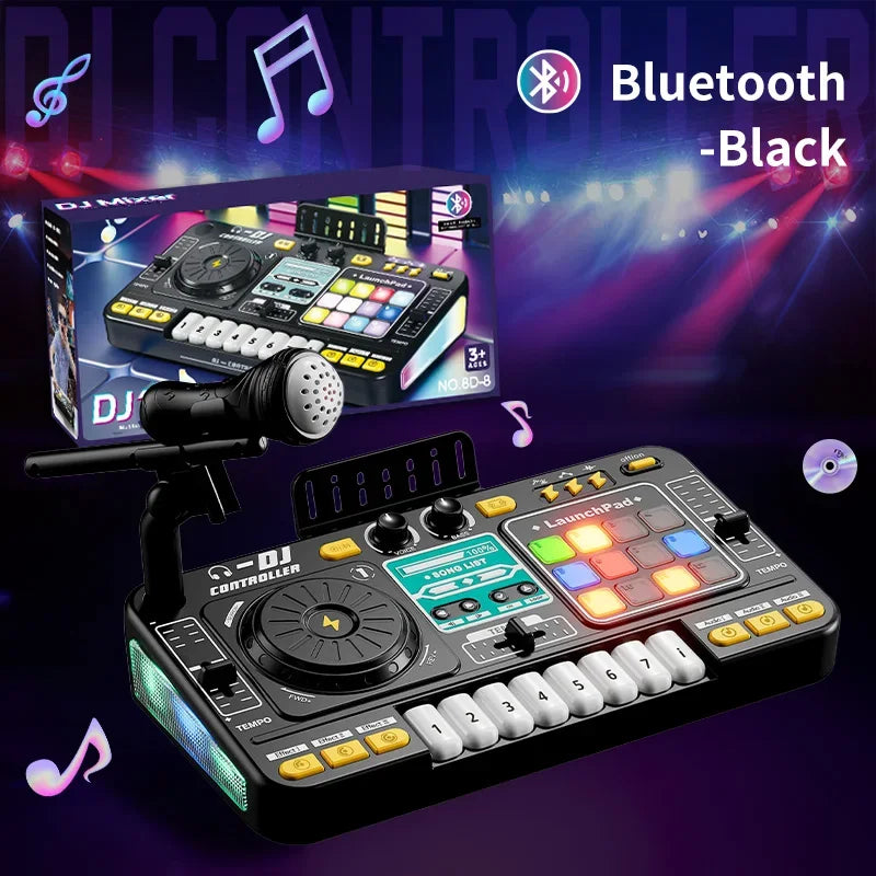 Simulazione per Bambini Mixer DJ Controller Giocattolo Tastiera Elettronica Apprendimento Regalo