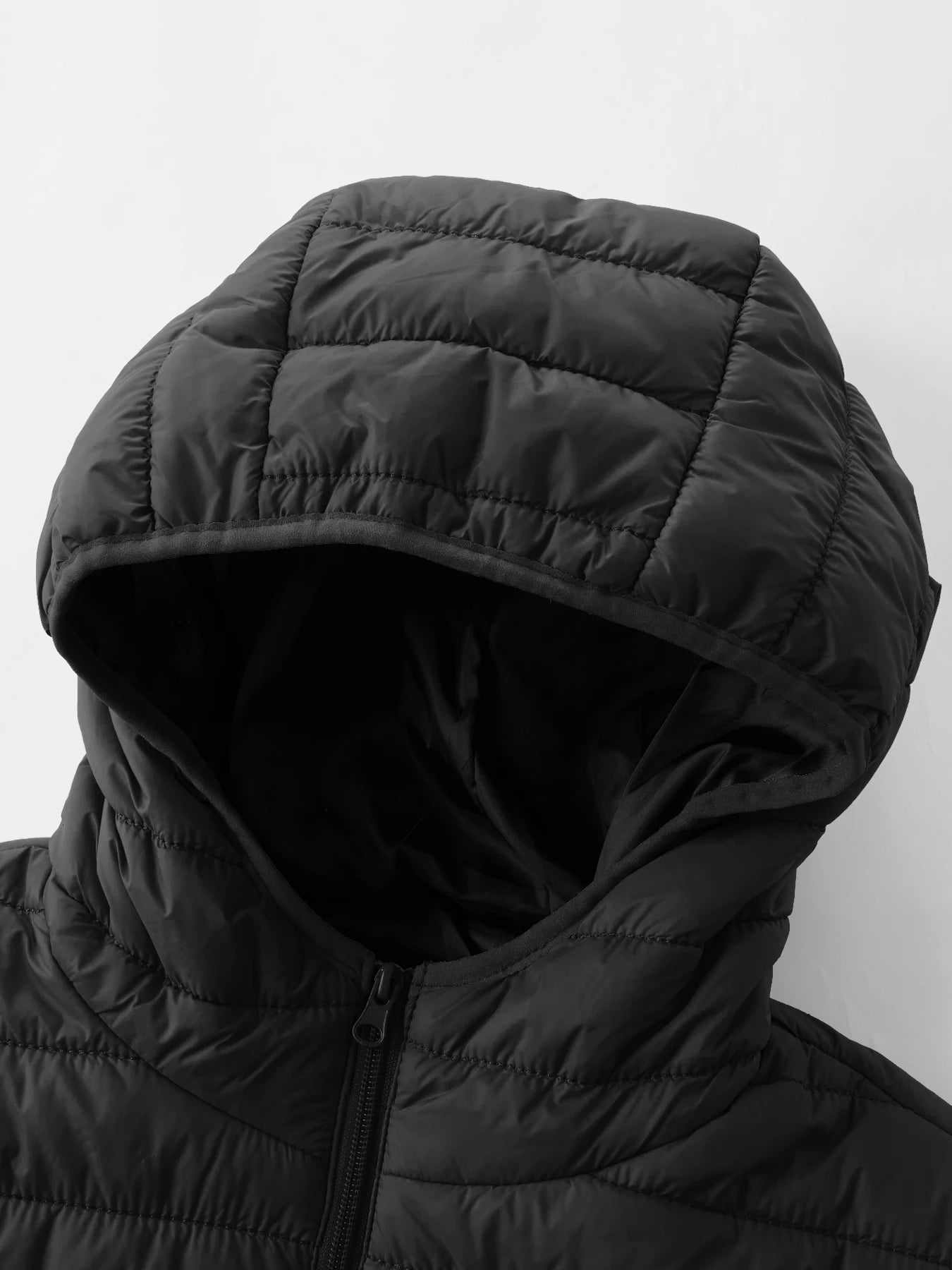 Giacca Invernale Da Uomo In Cotone Leggero Antivento Con Cappuccio Tinta Unita Per Sport All Aperto