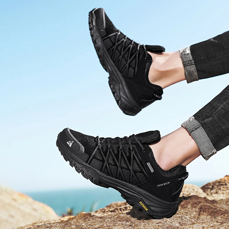 Hikeup Scarpe Trekking Da Uomo Traspiranti Con Lacci Ammortizzate Per Esterno E Arrampicata