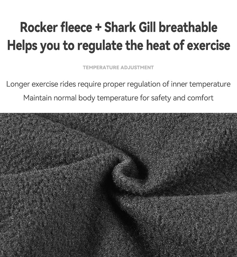 ROCKBROS Giacca Invernale Da Bicicletta Antivento Termica Con Pile Traspirante Impermeabile Riflettente