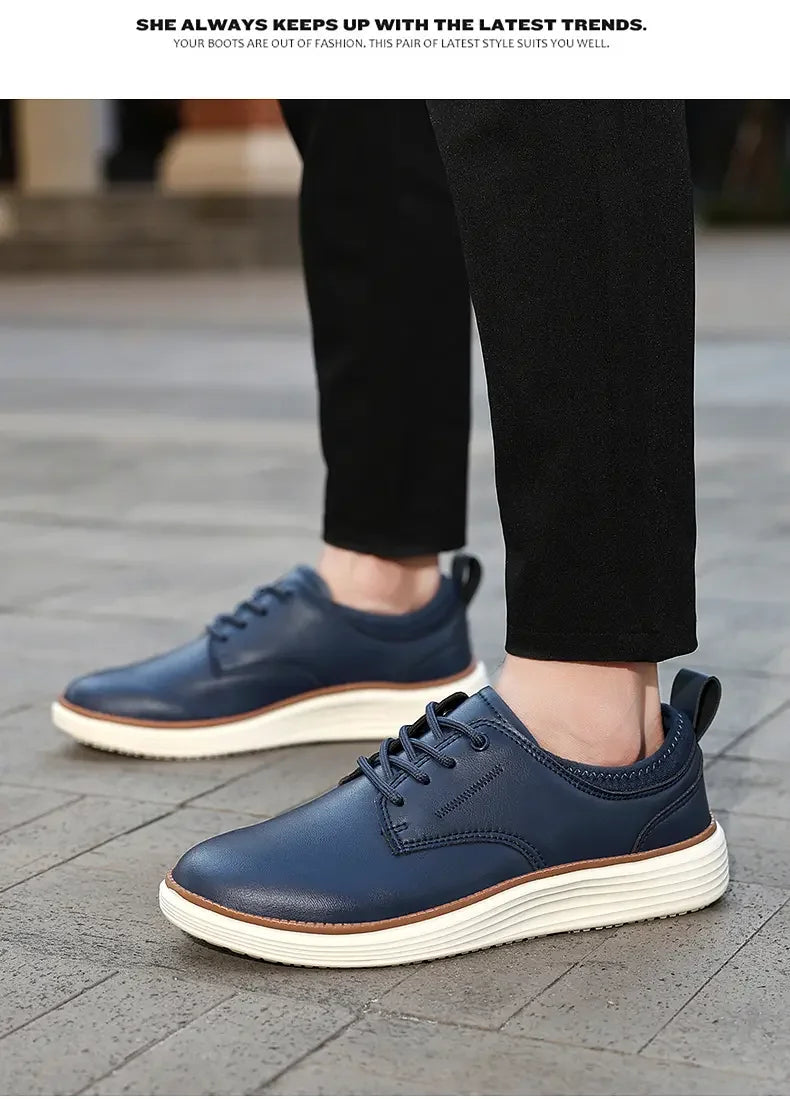 Scarpe Uomo Sportive Casual Alla Moda In Pelle Traspiranti e Comode Marrone Scarpe da Golf e Formali