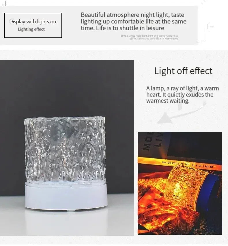 Proiettore Ricaricabile Con Ondulazione Dell Acqua LED 16 Colori RGB Lampada Notturna Telecomando Per Camera Da Letto