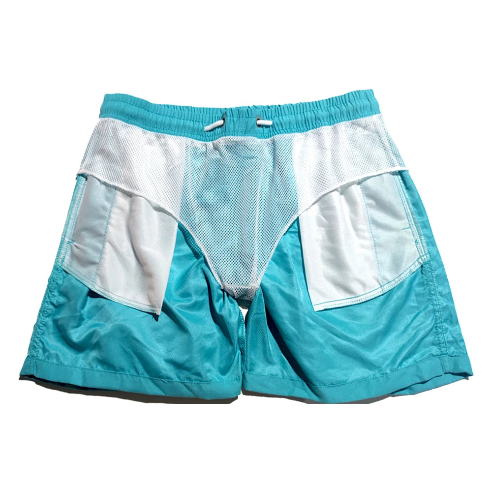 Pantaloncini da Bagno da Uomo da Surf ad Asciugatura Rapida Traspiranti con Coulisse e Tasche per Spiaggia Estiva