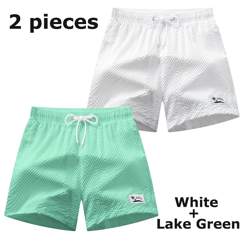 Pantaloncini Da Spiaggia Da Uomo Con Asciugatura Rapida Fodera In Rete Tasche Shorts HooThreads Costume Da Bagno