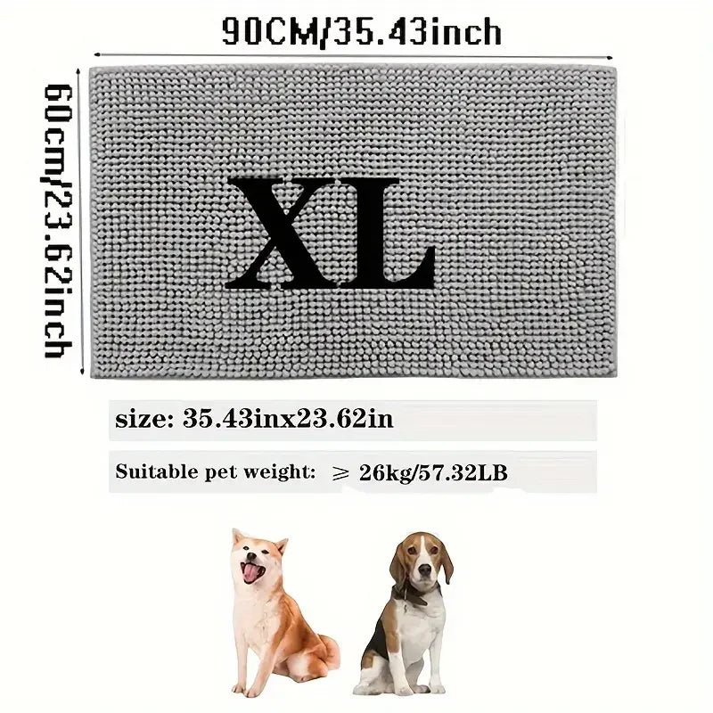 Tappetino Antiscivolo Lavabile Per Cani Assorbe Umidità E Sporco Microfibra Per Asciugatura Rapida Ideale Zampe Fangose