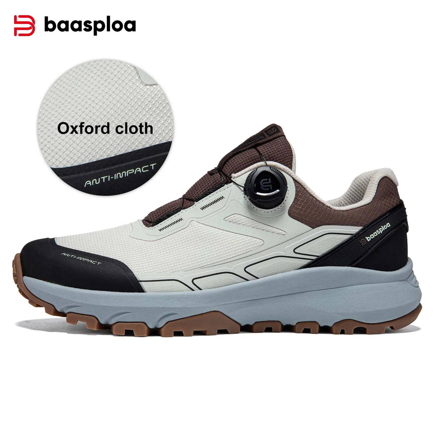 Baasploa Scarpe Da Trekking Uomo Traspiranti In Rete Antiscivolo Elevazione Comfort Outdoor