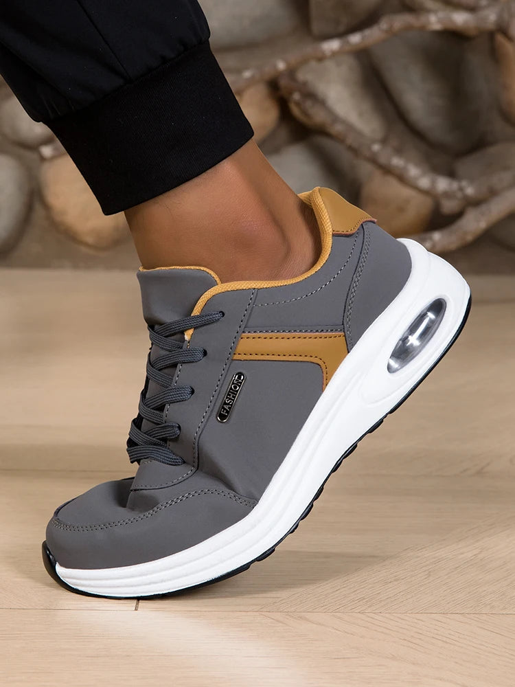 Scarpe Sportive Da Uomo Impermeabili In Pelle Casual Antiscivolo Da Passeggio E Tennis Con Aumento Di Altezza
