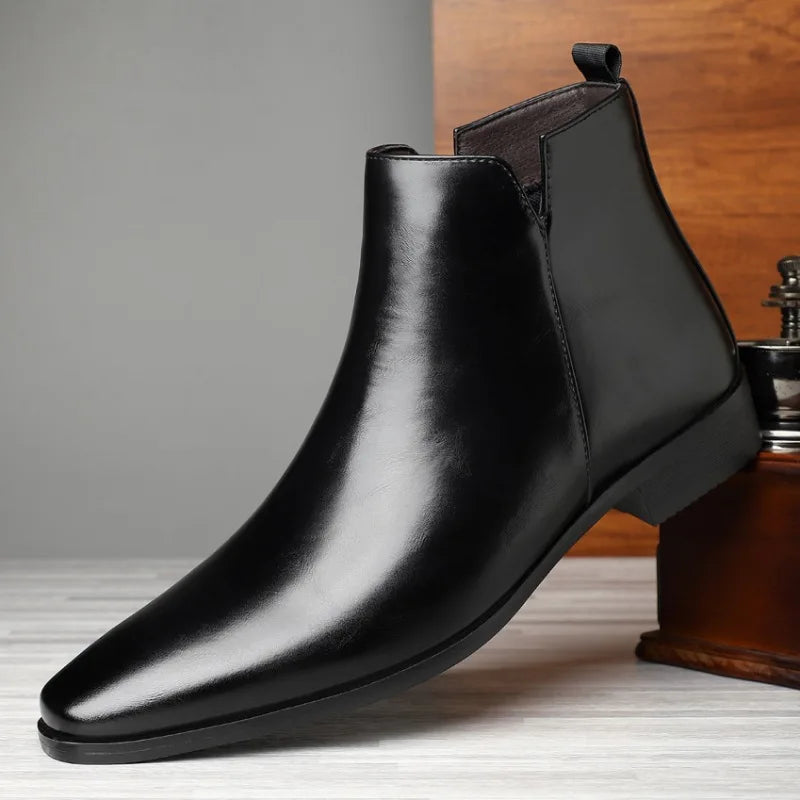 Stivali Da Uomo Classici Chelsea In Pelle Di Lusso Alti Alla Caviglia Eleganti E Casual Scarpe Da Uomo