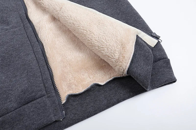 Cappotto Invernale Donna In Peluche Con Cappuccio E Zip Felpa In Pile Calda E Morbida Con Pelliccia Artificiale