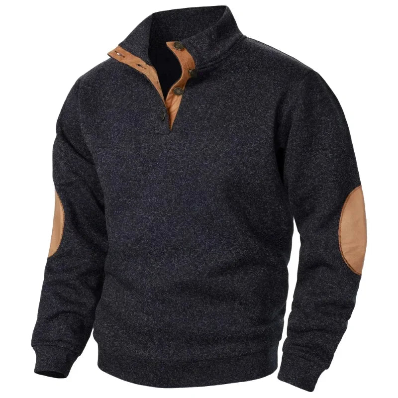 Felpa Da Uomo A Maniche Longe Per Giochi Di Animali All Aperto Caldo Maglione Giacca Casual Con Bottoni Streetwear