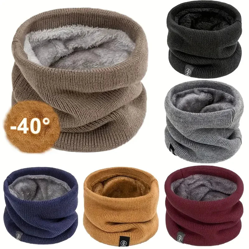 Scaldacollo Tubolare In Maglia Spessa Peluche Antivento Per Collo Inverno Ghetta Sport All Aperto Uomo Donna Sci Corsa
