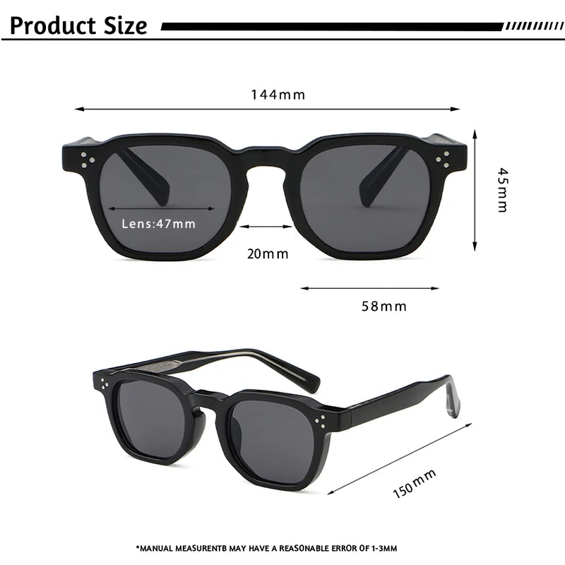 CaterSide Occhiali Da Sole Punk Unisex Con Montatura Quadrata Design Personalizzato Per Viaggi E Feste