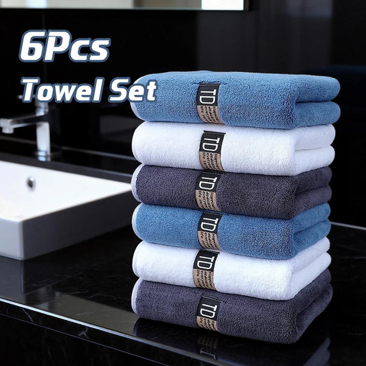 Set Di Asciugamani In Microfibra Addensata Sei Pezzi 40x80 Cm Assorbenti Ad Asciugatura Rapida Per Fitness E Viaggi