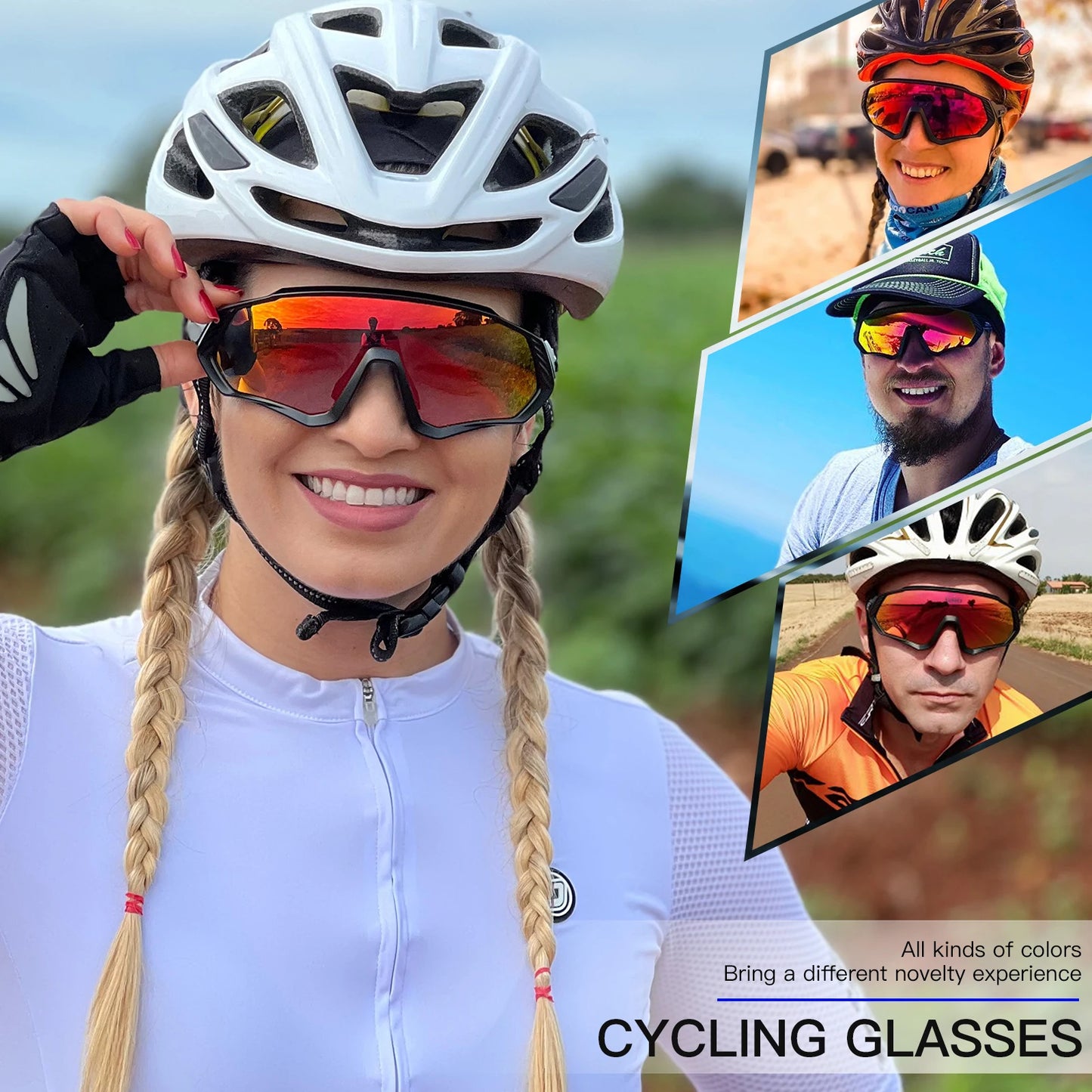 Occhiali Da Ciclismo Polarizzati Per Sport All'Aperto Corsa Pesca MTB Bici Da Strada Unisex Uomo Donna