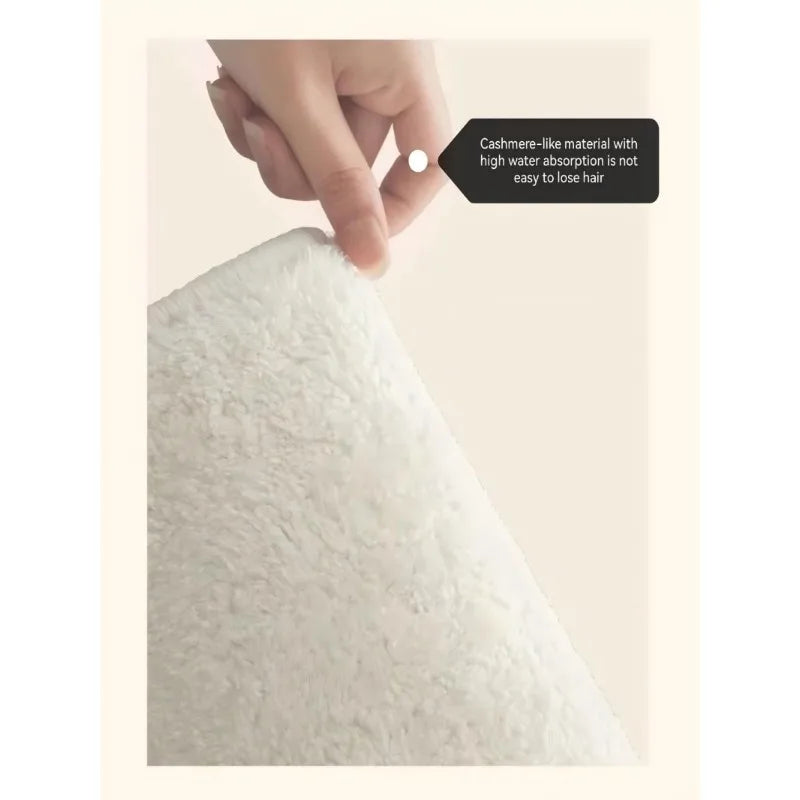 Tappetino Da Bagno In Finto Cashmere Assorbente Per WC E Porta Del Bagno Ad Asciugatura Rapida