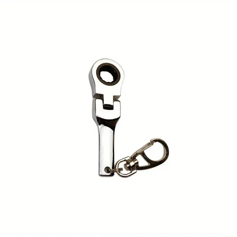 Chiave A Cricchetto Mini Da 10 Mm JDM Portachiavi In Metallo Con Anello Regolabile Strumento Da Corsa