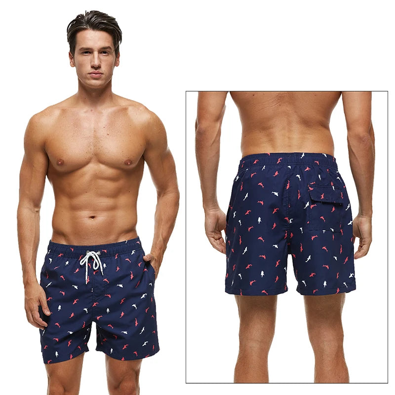 Datifer 2026 Pantaloncini Da Uomo Estivi Con Stampa Surf In Poliestere Quick Dry Fodera In Rete Traspirante