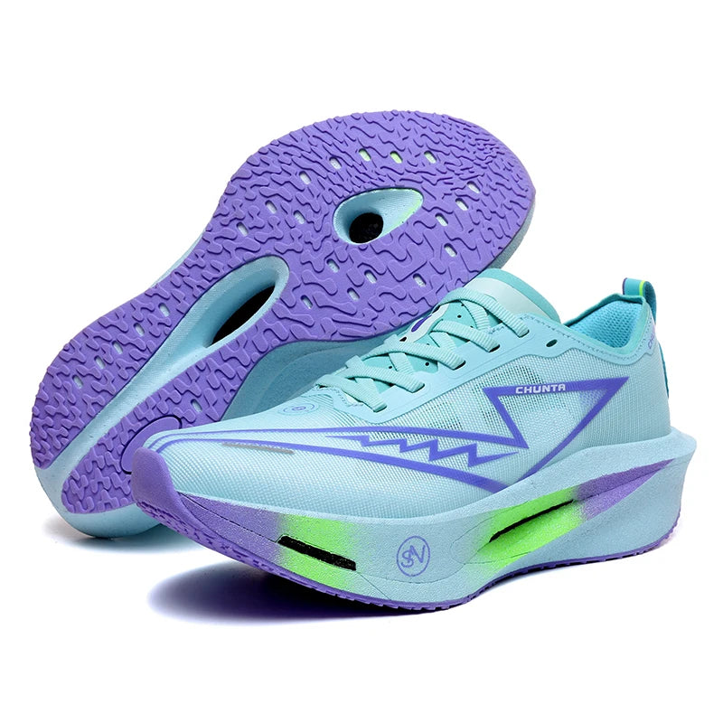 Scarpe da Corsa Unisex con Piastra in Carbonio Traspiranti Leggere Comode Antiscivolo Sneakers Chunta