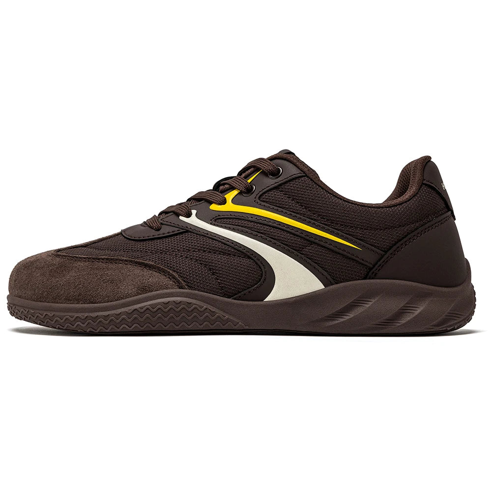 Hobibear Scarpe Minimaliste In Pelle Sintetica A Calzata Larga Sneakers Retro Allacciate Per Uomo E Donna Traspiranti