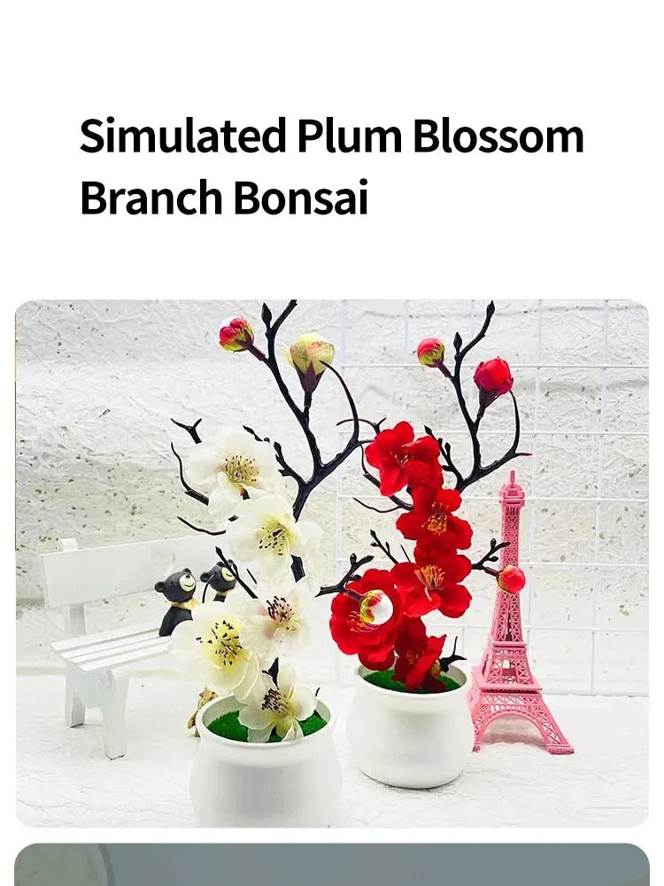 Piante Artificiali Bonsai Piccolo Albero In Vaso Simulazione Decorazione Casa Tavolo Fiori Finti Giardino Hotel
