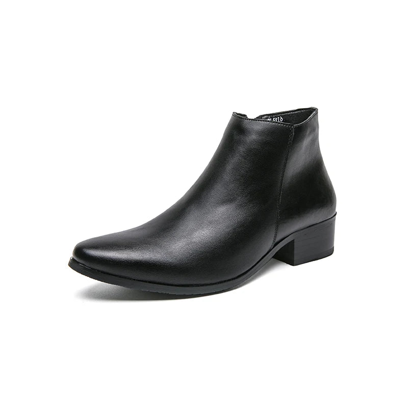 Stivaletti Chelsea Classici Da Uomo Neri In Pelle In Stile Britannico Con Zip Slip On Eleganti Alte