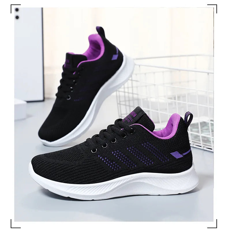 Scarpe da Ginnastica da Donna Traspiranti in Rete Monofacciale con Suola Morbida Ideali per Running e Allenamento