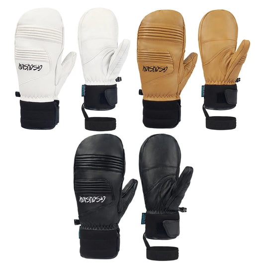 2025 Guanti da sci per coppia Guanti da neve antivento impermeabili con cotone Donna Ciclismo Guanto caldo Abbigliamento protettivo per sport invernali