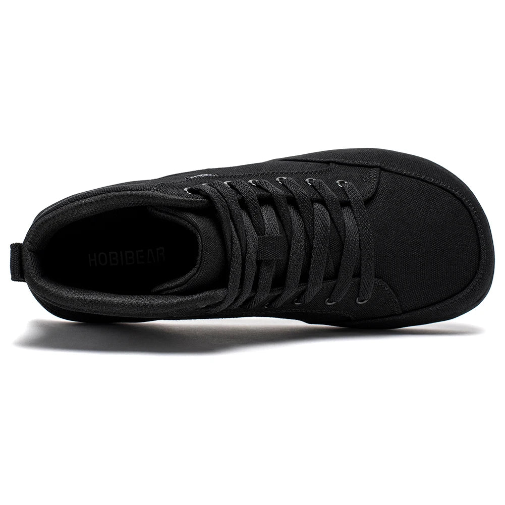 Hobibear Scarpe Da Ginnastica Unisex Mid Top A Piedi Nudi Con Punta Larga In Tela Zero Drop Con Lacci Per Esterni
