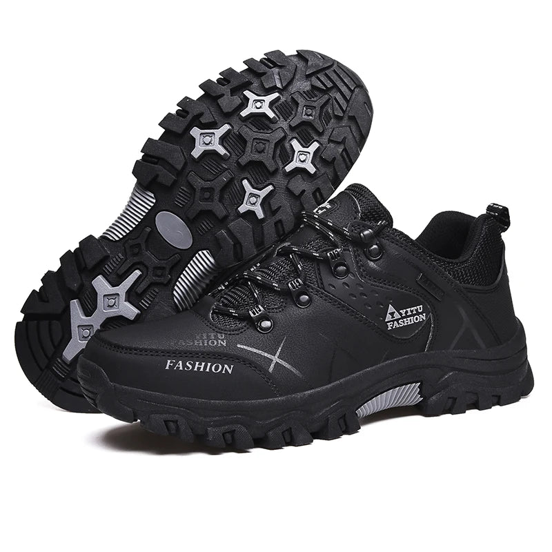 Scarpe Da Uomo Impermeabili In Pelle Per Alpinismo E Trekking Suola Spessa Comode Anno 2025