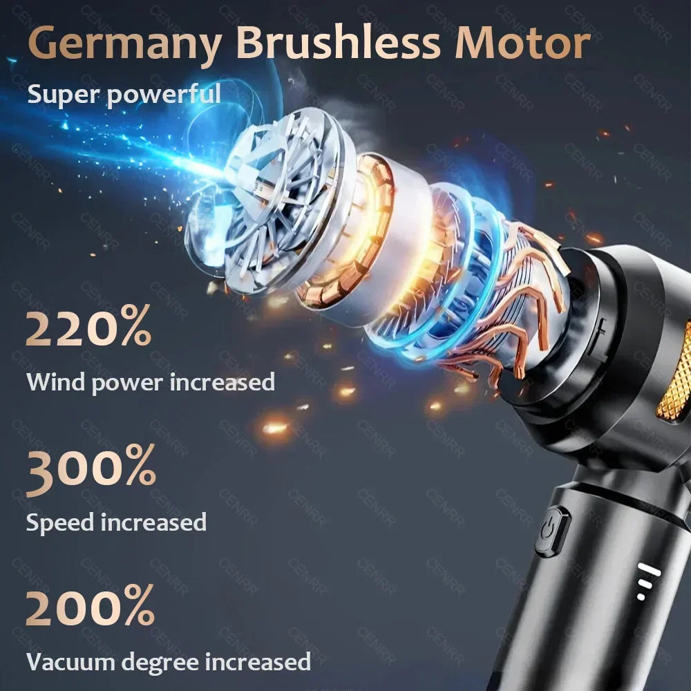 Cenrr 998000 Aspirapolvere Per Auto Senza Fili Potente Portatile Con Accessori Auto E Pulitore Universale