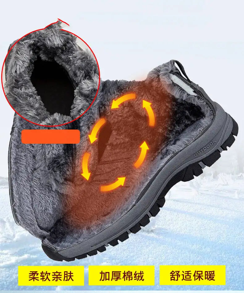 Stivali Invernali Da Uomo In Pelle PU Impermeabili Scarpe Casual Calde Alta Qualità Stivaletti Sneakers