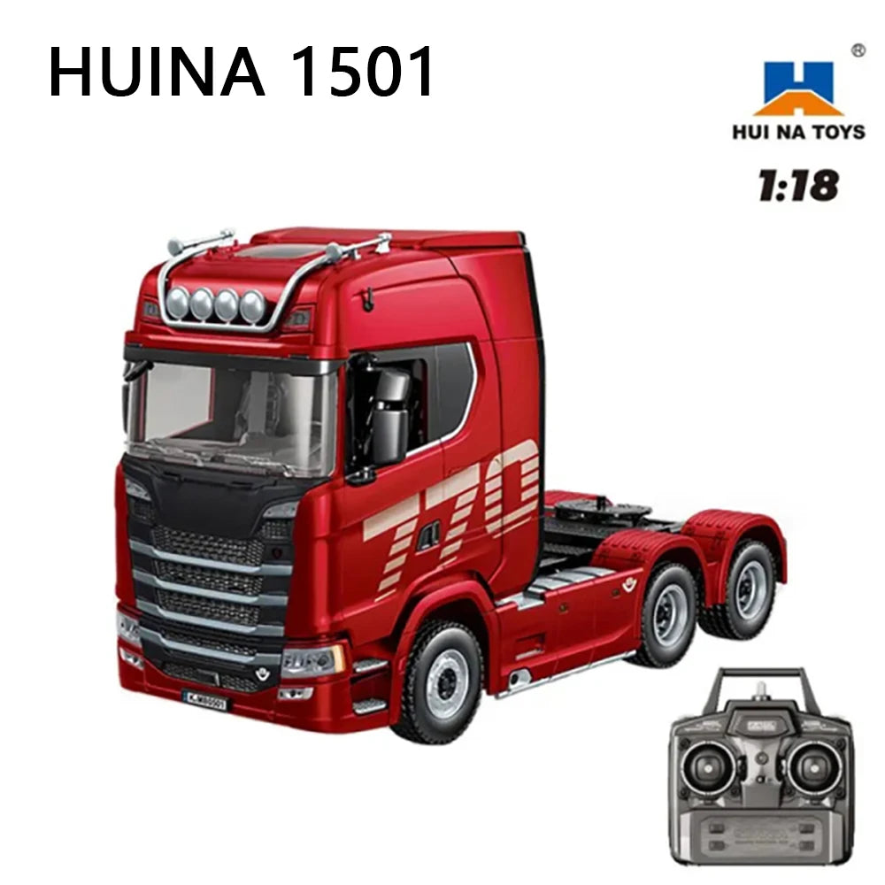 Huina 1501 770S RC Camion 1/18 2.4G Telecomando Con Luce E Suono Ingegneria Rimorchio Giocattolo