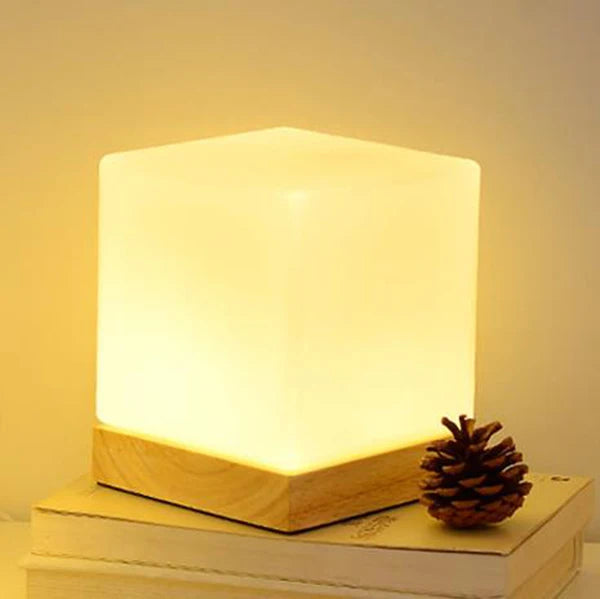 Adelier Lampada Da Tavolo Moderna Ferro Corpo Bianco Base In Legno Giallo Telaio Per Camera Da Letto Soggiorno Lettura