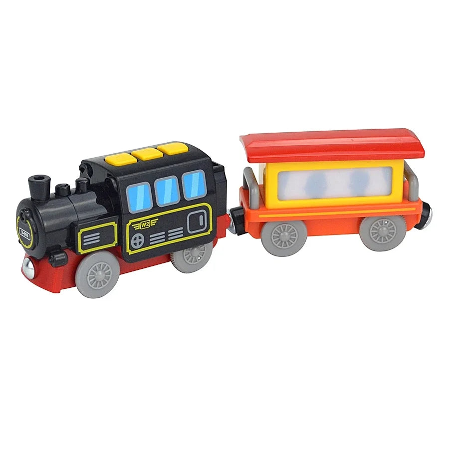Locomotiva In Legno Magnetica Per Bambini Giocattolo Treno Con Pista Ferrovia Educativa