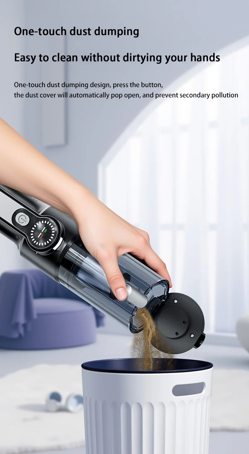 SUITU Aspirapolvere Auto Senza Fili Portatile Potente Con Pulsante Unico Per Automobilisti