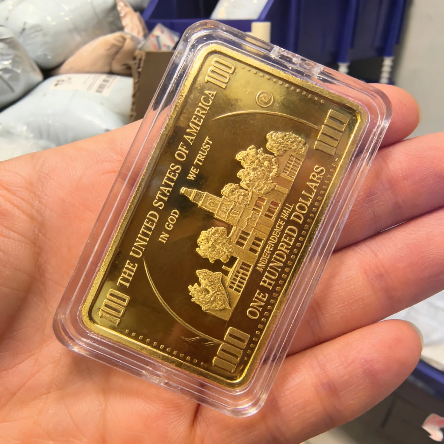 Barra Commemorativa Placcata Oro Con Banconota USA Da 1 Oncia Souvenir Da Collezione Per Appassionati Di Monete