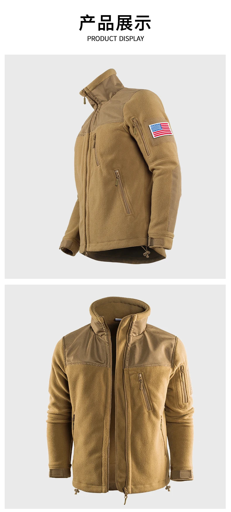 Giacca Invernale Tattica Militare In Pile Caldo Mimetico Cappotto Da Uomo Da Safari Outwear Abbigliamento Outdoor