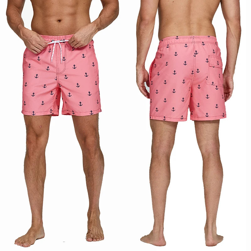 Pantaloncini Uomo Ad Asciugatura Rapida A Righe Verticali Traspiranti Con Fodera In Rete Taglie Forti Spiaggia Surf