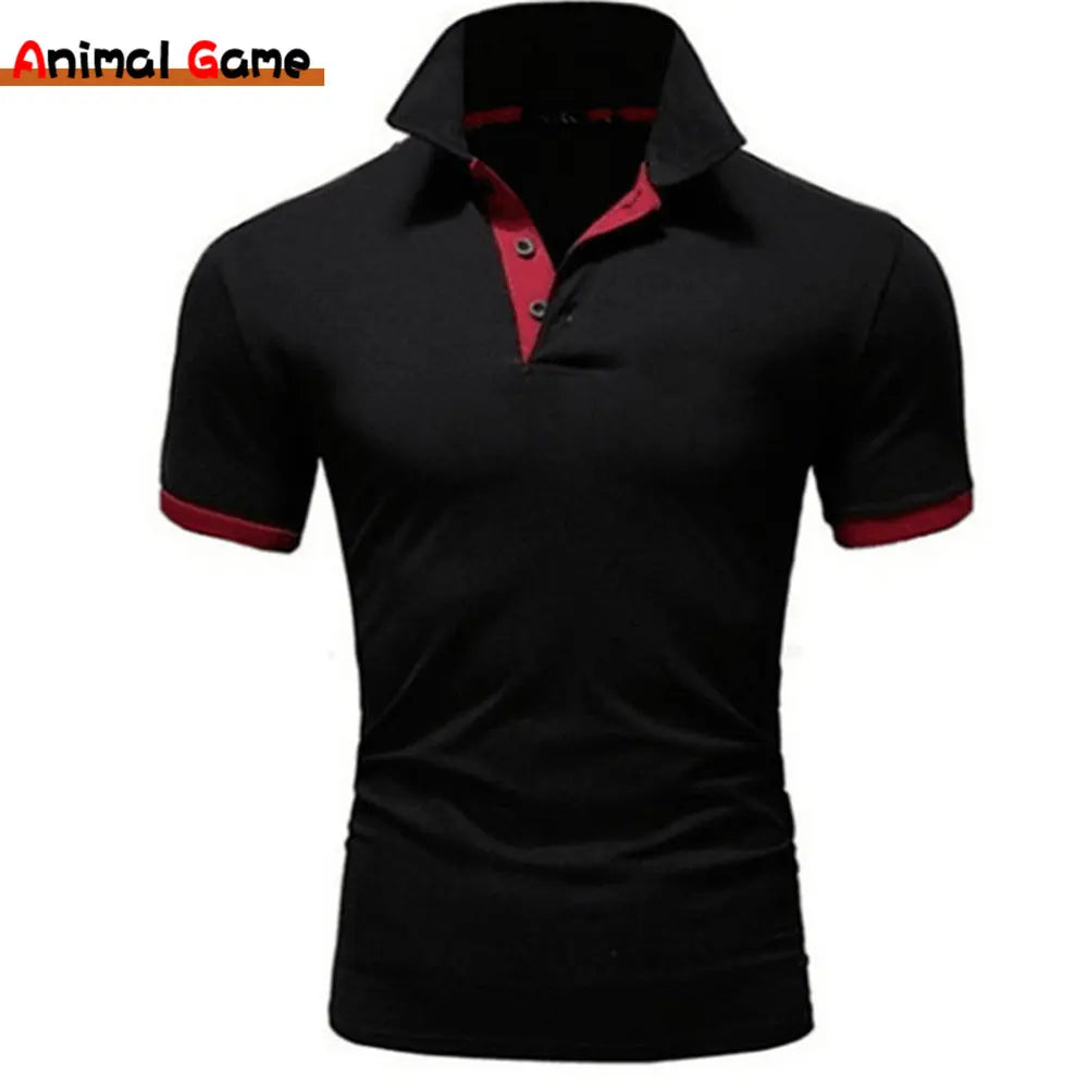 Polo Uomo A Maniche Corte Slim Fit Traspirante Antirughe Ad Asciugatura Rapida Camicia Casual